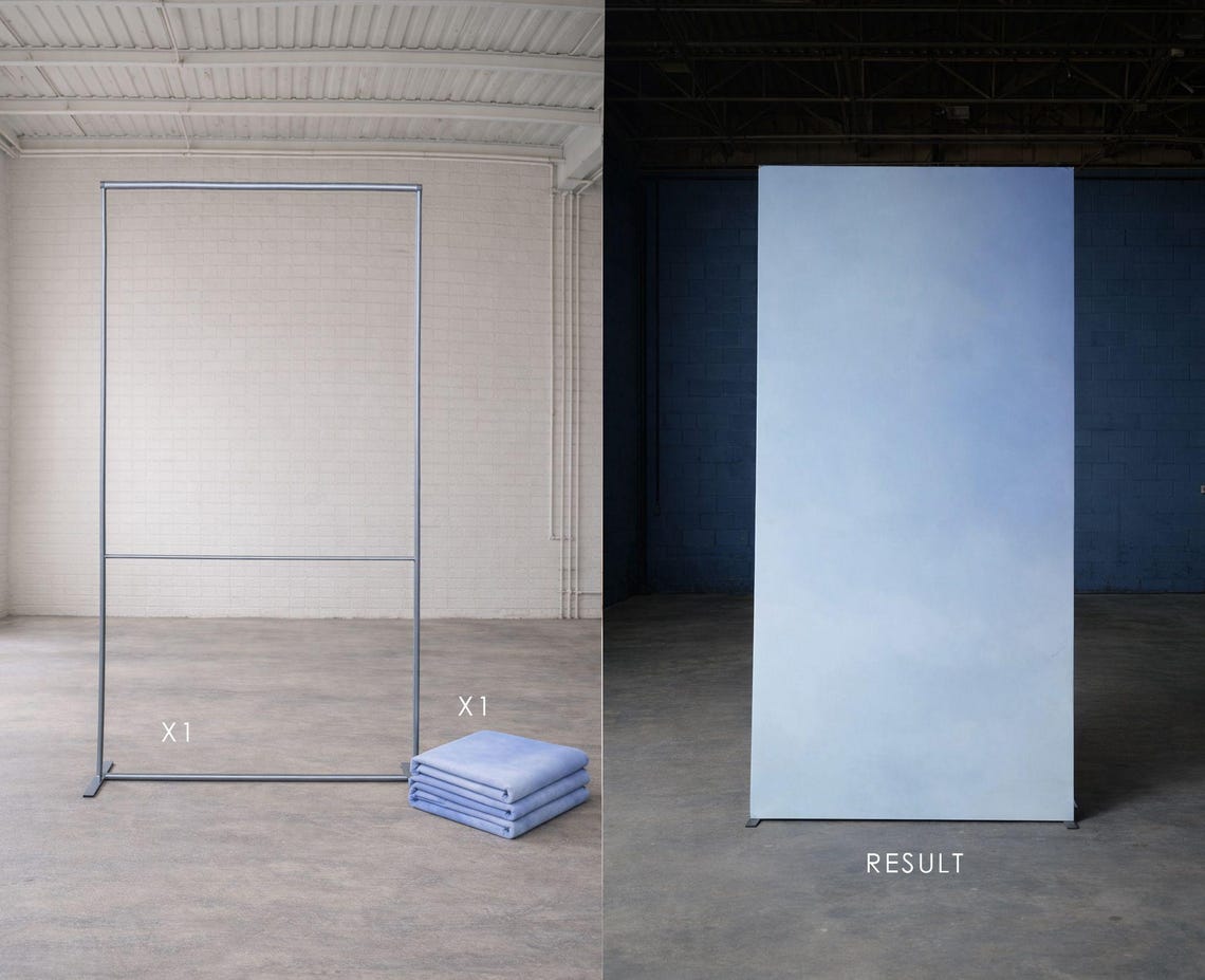 Wrinkle-Resistant & Non-Reflective Backdrop (Sky Whisper)