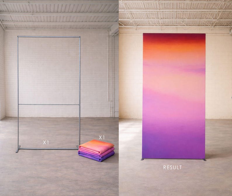 Wrinkle-Resistant & Non-Reflective Backdrop (Sunset Ombre)